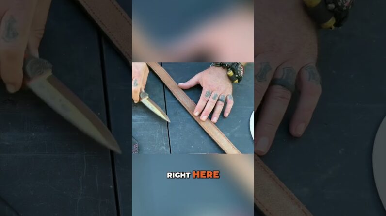 Sharpen Knives with a Belt🗡️Improvised Strop Hack!