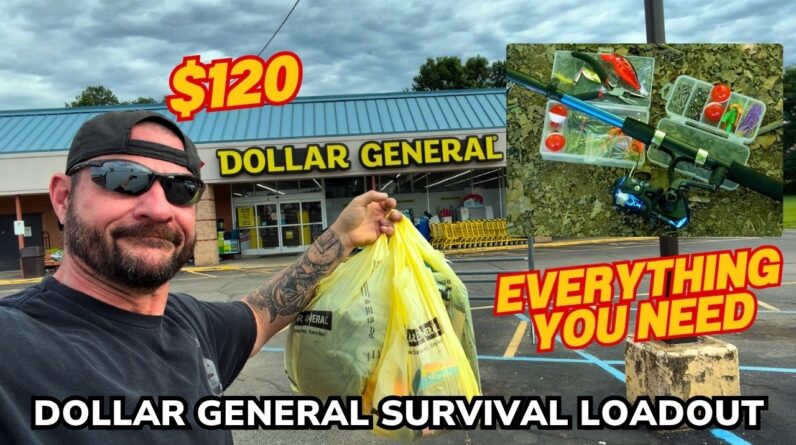 Solo Overnight Doing a Dollar General Survival Challenge for $120