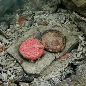 How To Cook a Double Cheeseburger on a Rock
