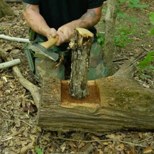 No Stump For Splitting Wood No Problem