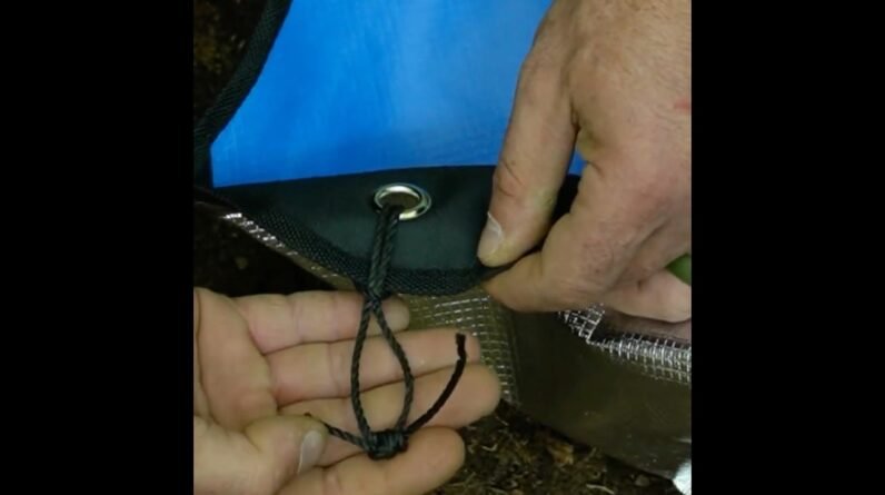 Simple Tarp Tie Out Using a Larks Head Knot