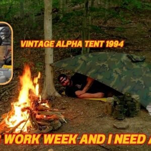 Solo Overnight Escaping to The Woods After a 90-Hour Work Week