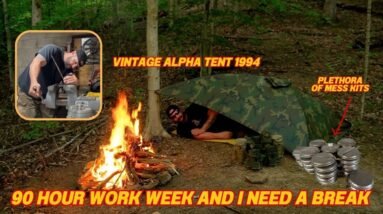 Solo Overnight Escaping to The Woods After a 90-Hour Work Week