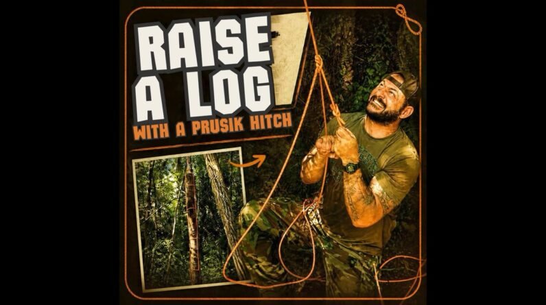 How To Raise a Deadfall Log or Counterweight with a Prusik Hitch