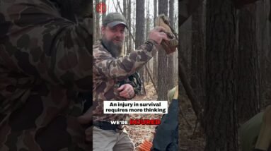 One Arm Fire Prep🔥Survival Hacking in the Wild!